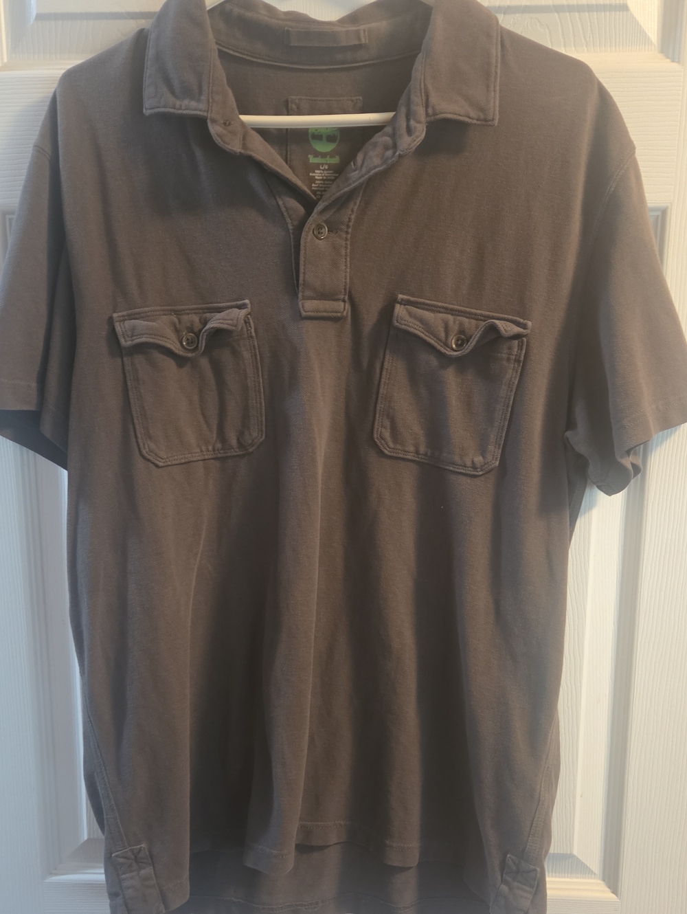 Timberland Men's Short Sleeve Polo in Dark Brown